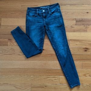 American Eagle dark wash jeggings - long